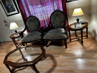 Accent chairs and tables