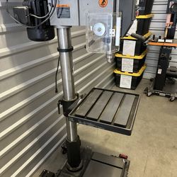 Jet IDP-22 Industrial Drill Press - Mounted on Grizzly Portable base