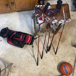 Youth Lefty Golf Set With Backpack Golf Bag Nike