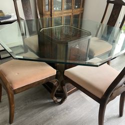 Dining Table Glass Top With Chairs