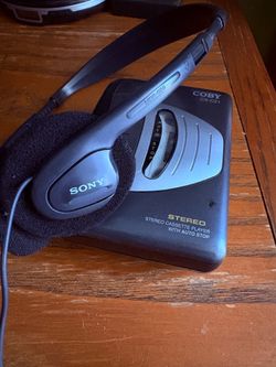 Cassette player with headphones