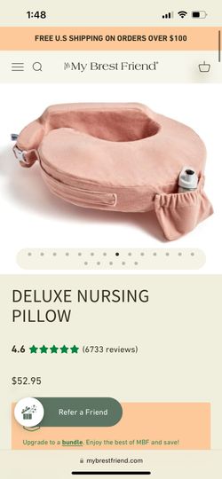 My Brest Friend nursing pillow in soft rose  Sell for $15 