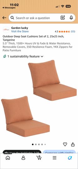 New Patio Cushions for 4 Chairs