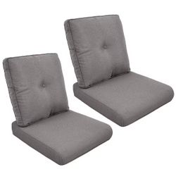 ArcoBay 22 in. x 25 in. x 4 in. 4-Piece Deep Seating Outdoor Lounge Chair Replacement Cushion Set in Gray