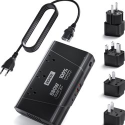 800W Voltage Converter, 220V to 110V  Universal Travel Adapter
