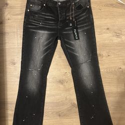 Purple jeans flared