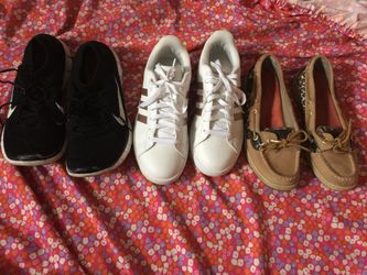 Adidas. Nike. Sperry.