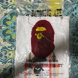 White Bape T- Shirt Medium