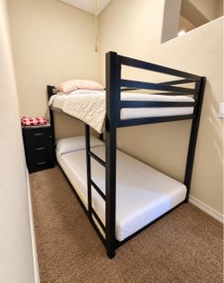 Black Metal Bunk Bed