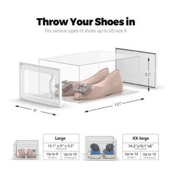 Acrylic Shoe Boxes Set 
