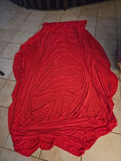 Red banquet tablecloth