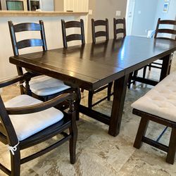 Pottery Barn Solid Wood Dining Set