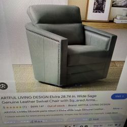 Leather swivel chair
