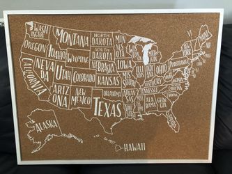 Cork board: 29”x22”x1”. $10.00 OBO