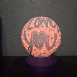 "I Love You" Lithophane Nightlight Globe 
