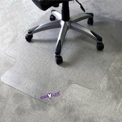 Marvelux Heavy Duty Polycarbonate Office Chair Mat for Carpeted Floors, With Lip 36" x 48"