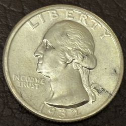 25 cents 1932 P. Coin USA. UNC Condition 