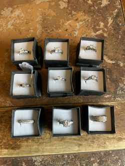 Sterling silver Cubic Zirconia Rings Sizes 7-7.5 $150 Each You Choose 
