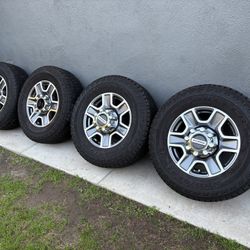 18” INCH OEM FORD F250 F350 SUPER DUTY STOCK TAKEOFF WHEELS/RIMS AND TIRES