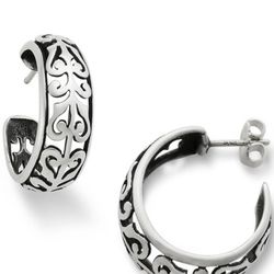 Retired James Avery silver Adoree Hoop Earrings