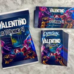 Poppy Playtime Monster Birthday Theme Stickers Labels Wrappers Cutouts 