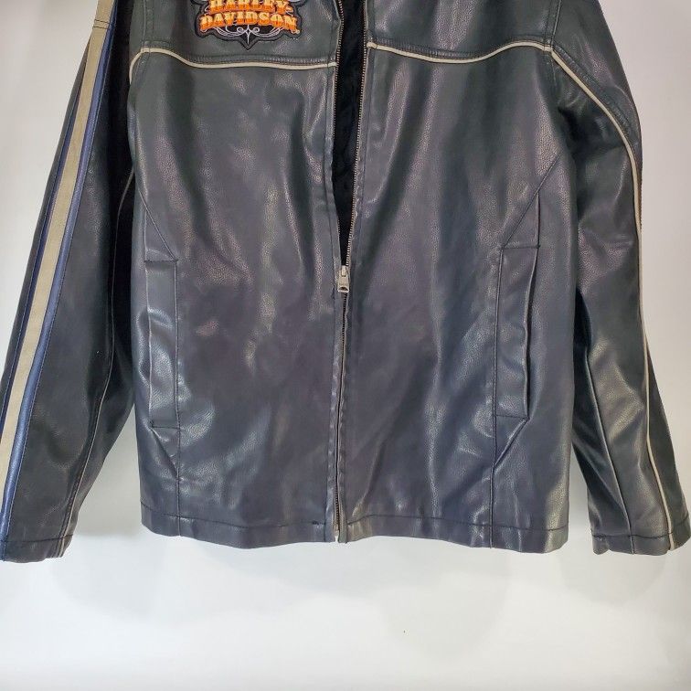 Harley Davidson Men's XL Leather Zipper Jacket