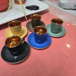 10 PC Set .cups And Saucer Figgio Flint Norway