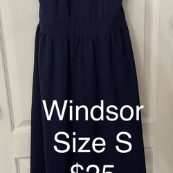 Navy Blue Small Windsor Dress 