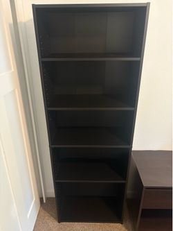 Black bookshelf