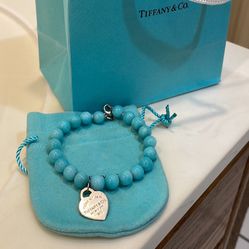 Tiffany Beaded Bracelet W/ Silver return to Tiffany Charm