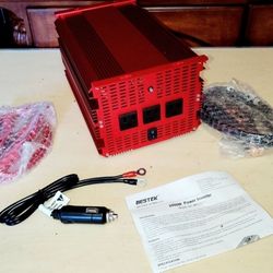 Brand New BESTEK 2000W Power Inverter 3 AC Outlets DC 12V to 110V AC Car Power Supply