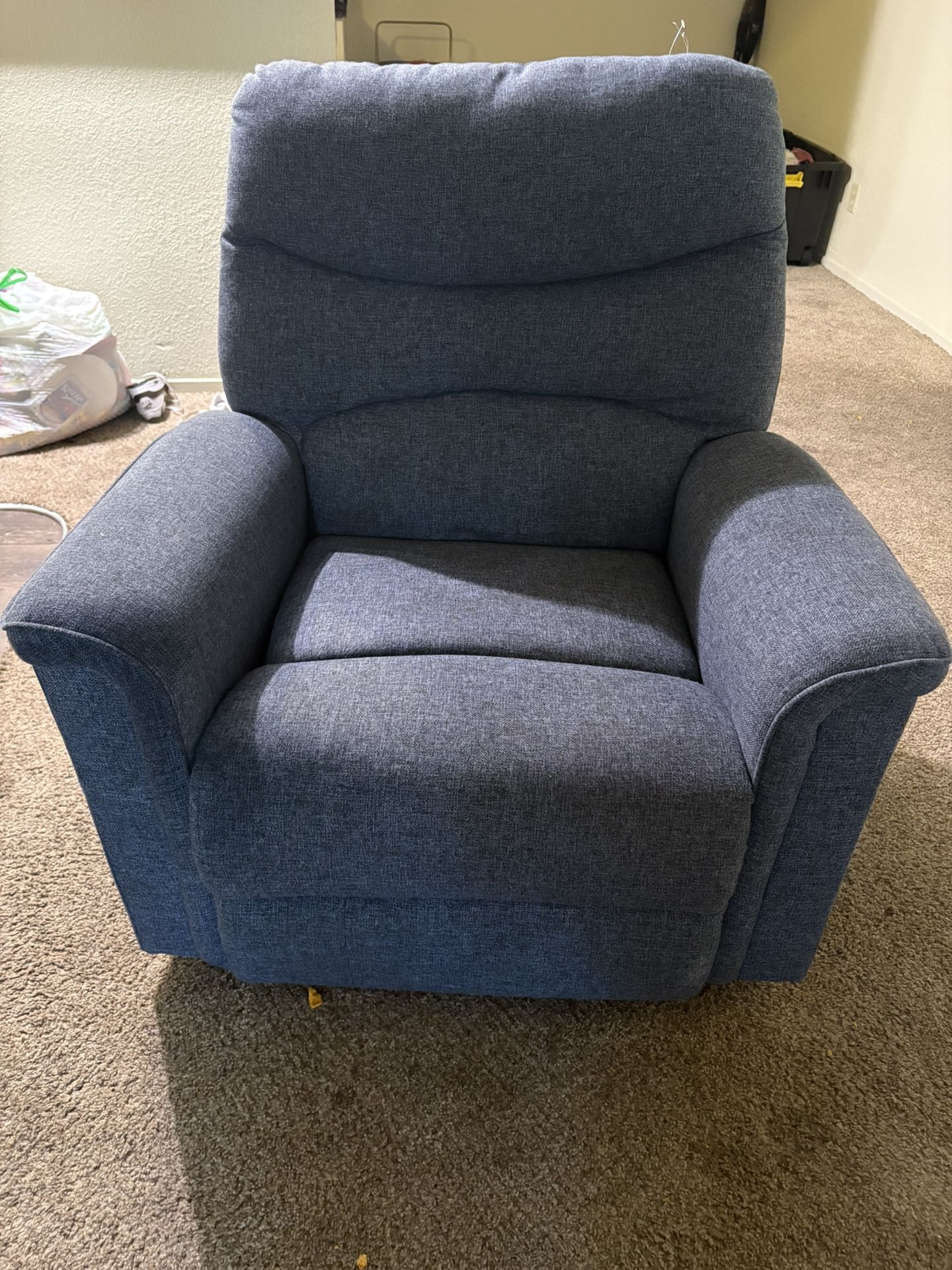 Blue recliner chair
