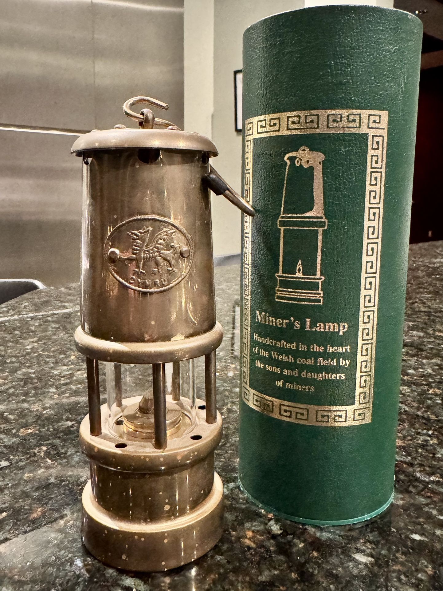 Vintage Brass Welsh Coal Miner’s Lamp NEW IN BOX