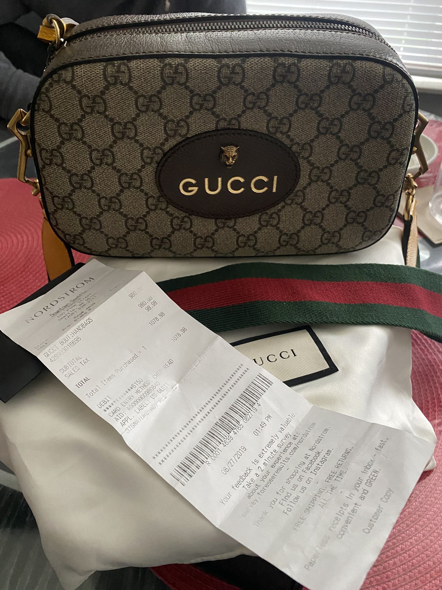  Gucci Ophidia GG Camera Bag — Authentic