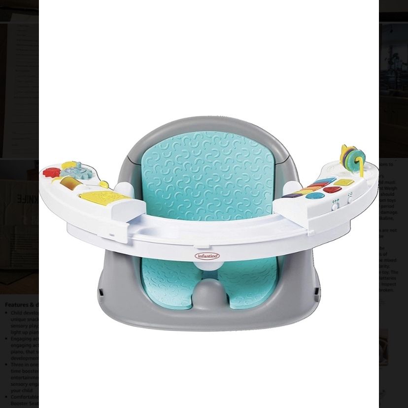 NEW Infantino Music & Lights 3-in-1 Discovery Booster Seat