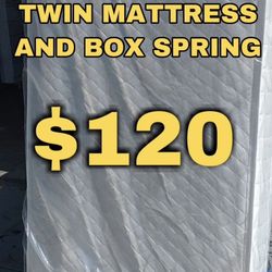 TWIN MATTRESS AND BOX SPRING