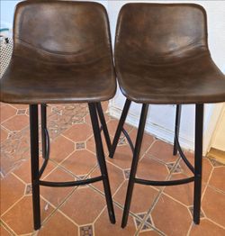 Leather high chairs