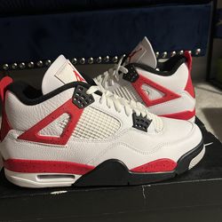 AIR JORDAN 4 RETRO WHITE/FIRE RED-BLACK BLANC/NOIR/ROUGE FEU 10