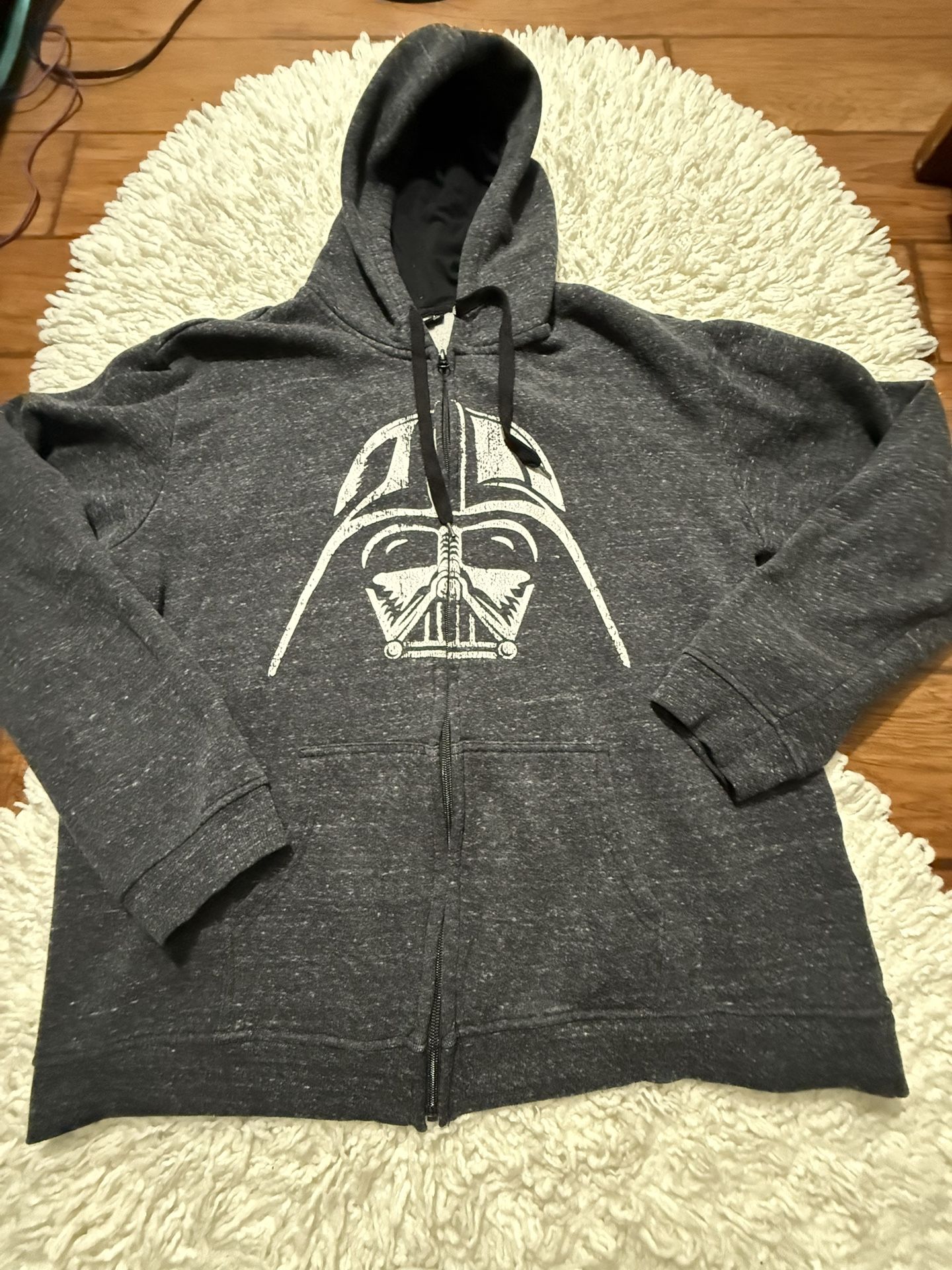 STARWARS DARTH VADER FULL ZIP MENS SWEATSHIRT/ HOODIE SIZE L