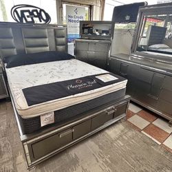 New 5pc Bedroom Set In Box Buy Now Pay Later $39 Down No Credit Needed