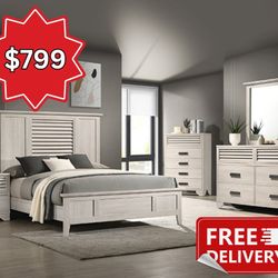 4 Pc Queen Bedroom Suite !! Nueva Recámara Queen 