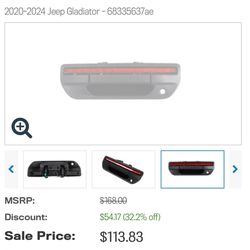 2020 To 2024 Jeep gladiator Tailgate Handle 