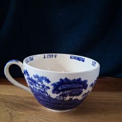 Vintage Spode Large Tea Cup Blue Italian c1816i (M 3)