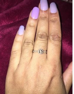 10K White Gold Chocolate Brown Diamond Ring