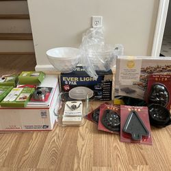 BRAND NEW COMPLETE HOUSEHOLD DEAL.  EVERYTHING IN PICTURES. COMMAND STRIPS. MASTER LOCK. KITCHEN ITEMS. 6 PIECE EVER PACK LIGHTS.  MSRP $135!! NOW $30