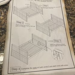 Black Wood Bunk Bed Set 