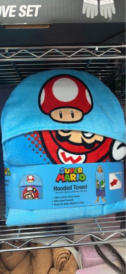 Super Mario, hello kitty , & cinamon roll   Hooded Towel