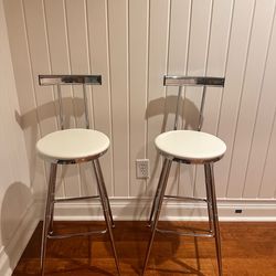 Bar Stools, Set of 2 High Kitchen Barstools