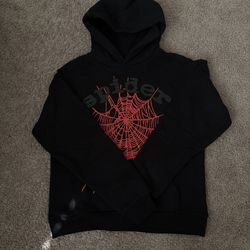 Brand new Sp5der hoodie Black OG red web Size M
