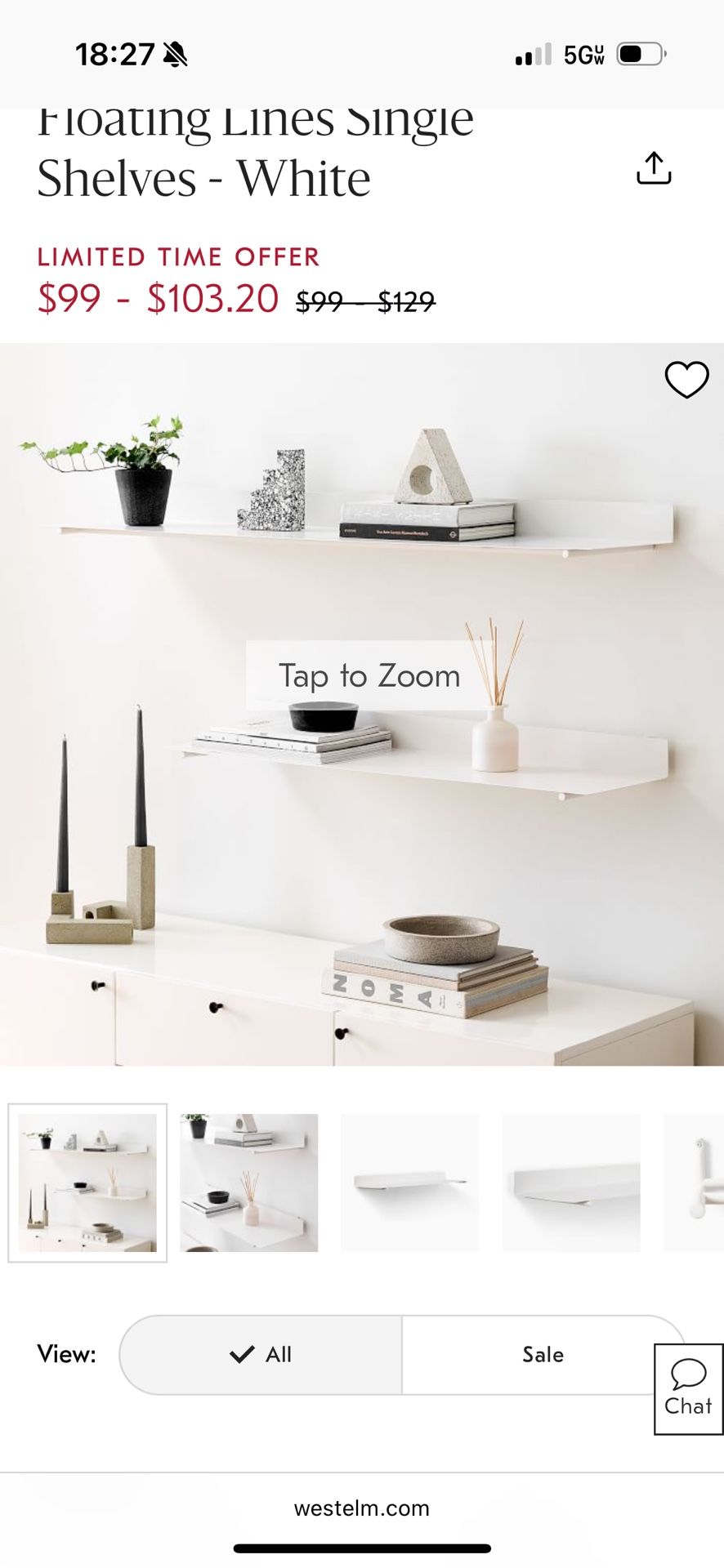 West Elm Shelves Brand New In The Box